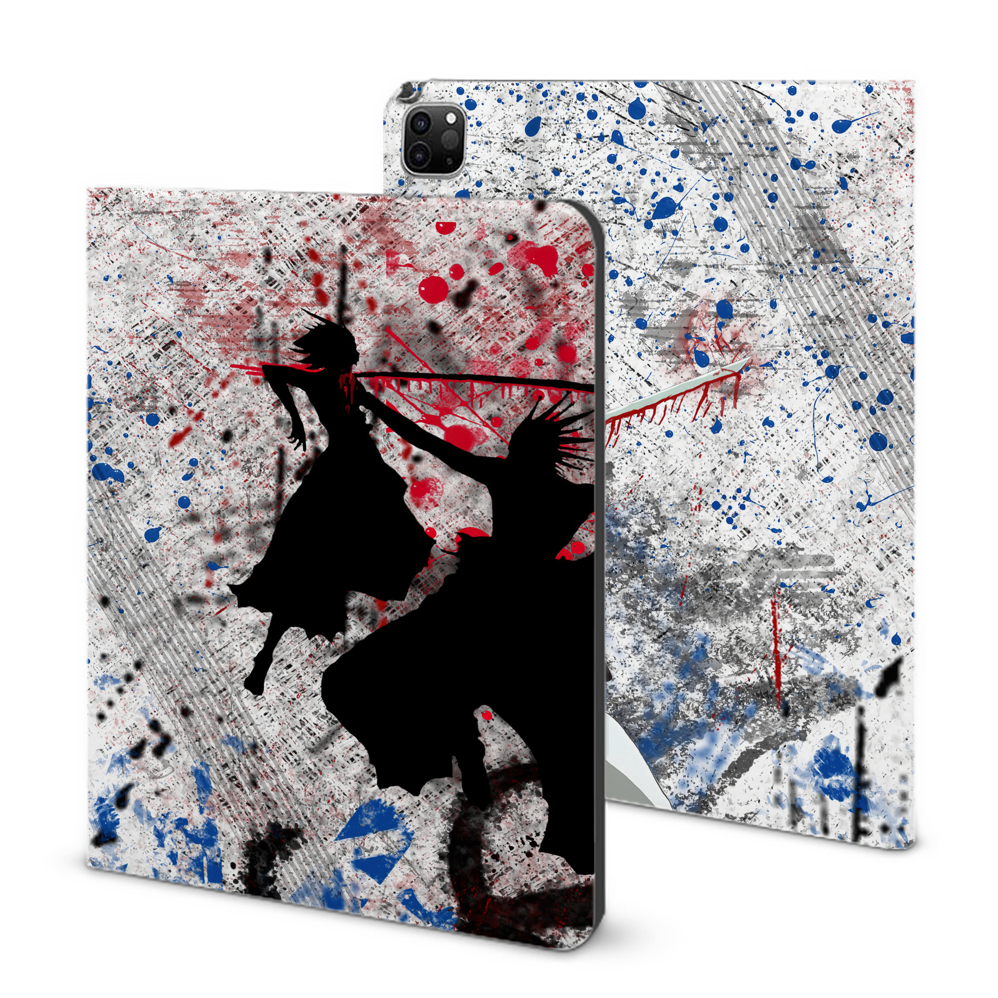 （画像用） ブリーチ BLEACH IPad ケース ブック型 PUレザー TPU 耐衝撃 軽量 薄型 ペン収納なし 全面保護 IPad 各モデル対応